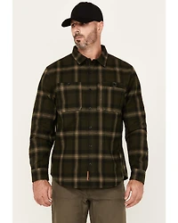 Lucky Brand Workwear Men's Hometown Plaid Print Long Sleeve Button-Down Flannel Shirt