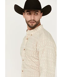 Ariat Men's 360 Airflow Geo Print Long Sleeve Button-Down Western Shirt