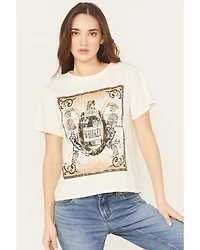 Rock & Roll Denim Women's Whiskey Short Sleeve Oversized Graphic Tee