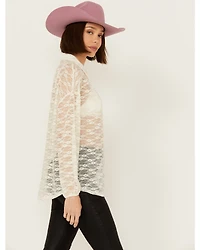 Sadie & Sage Women's Long Sleeve Button-Down Knit Top