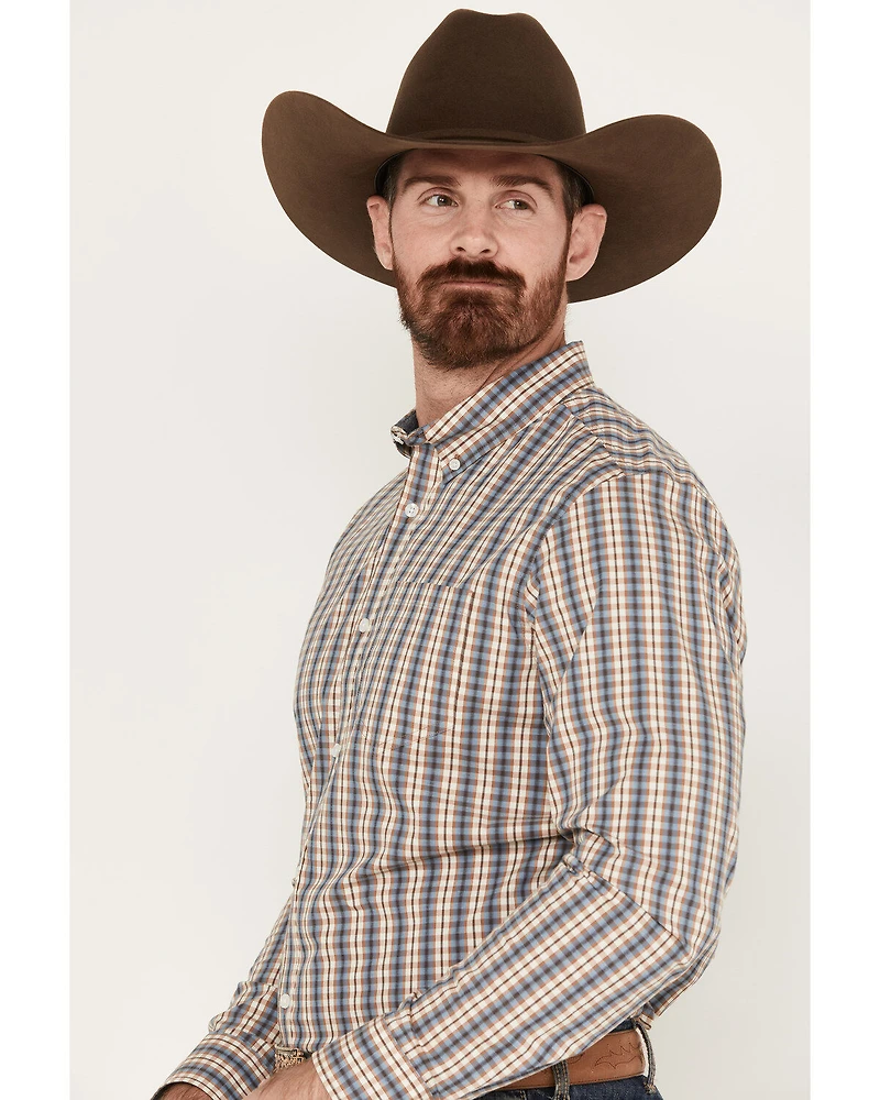 Cody James Men's Hayfield Plaid Button Down Long Sleeve Western Shirt