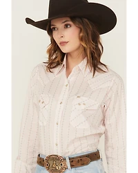 Cowboygirl by Jenna Paulette Women's Wallpaper Print Long Sleeve Pearl Snap Western Shirt