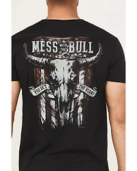 Buckwear Men's Bull Horns Short Sleeve Graphic