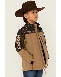 Hooey Boys' Southwestern Print Color Block Softshell Jacket