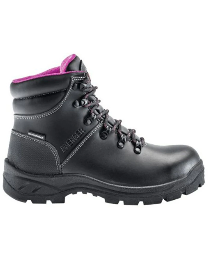 Avenger Women's Builder Mid Water Repellant Lace-Up Work Boots - Soft Toe