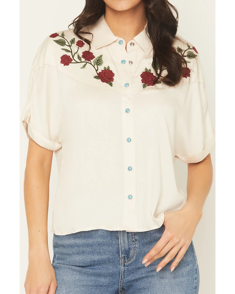 Idyllwind Women's Songwriter Short Sleeve Snap Sateen Western Shirt