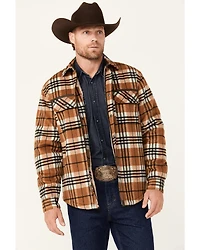 Dakota Grizzly Men's Plaid Burke Wool Sherpa Lined Zip Jacket