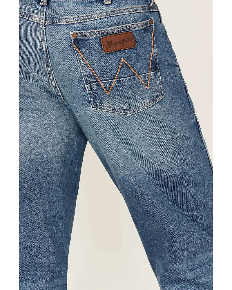 Wrangler Retro Men's Medium Wash Andalusian Relaxed Bootcut Stretch Denim Jeans