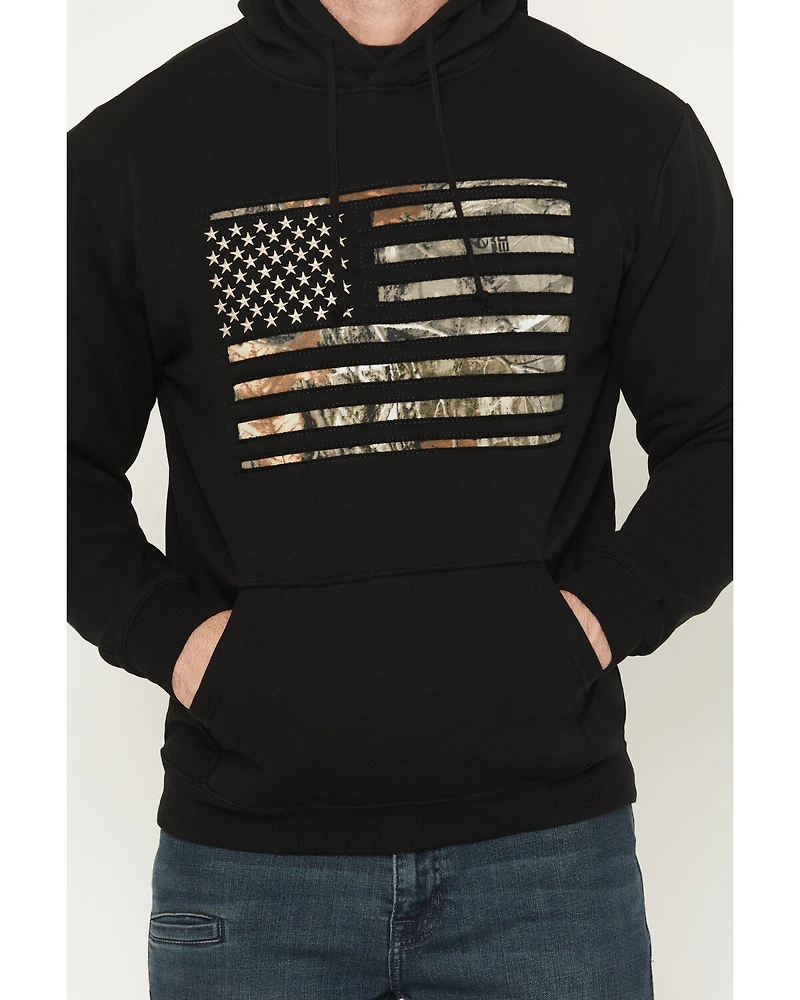 Buckwear Men's Camo Stars & Stripes Patriotic Hooded Sweatshirt