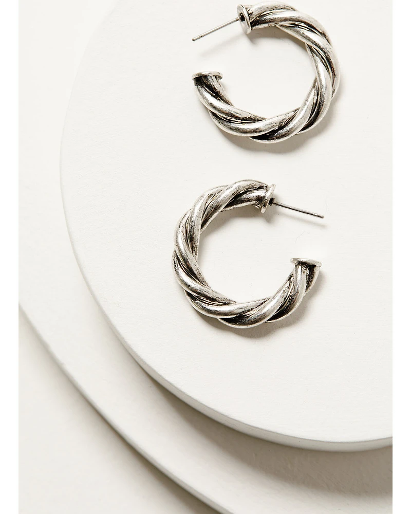 Shyanne Women's Heritage Valley Twisted Hoop Earring Set - 2 Piece