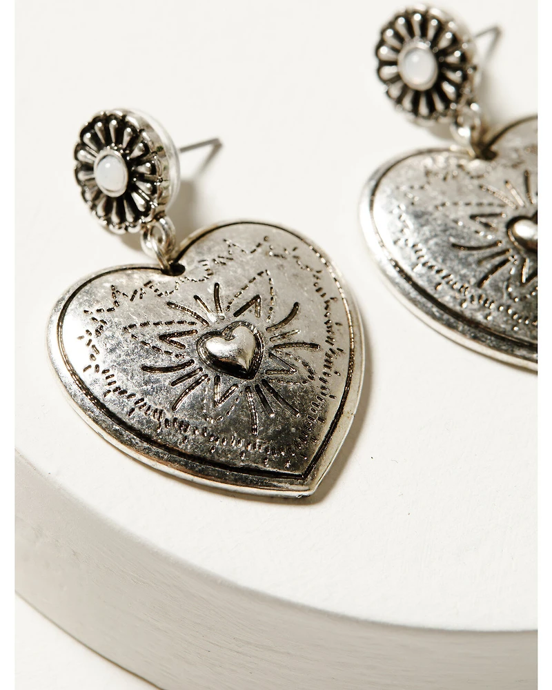 Shyanne Women's Heart Statement Earrings