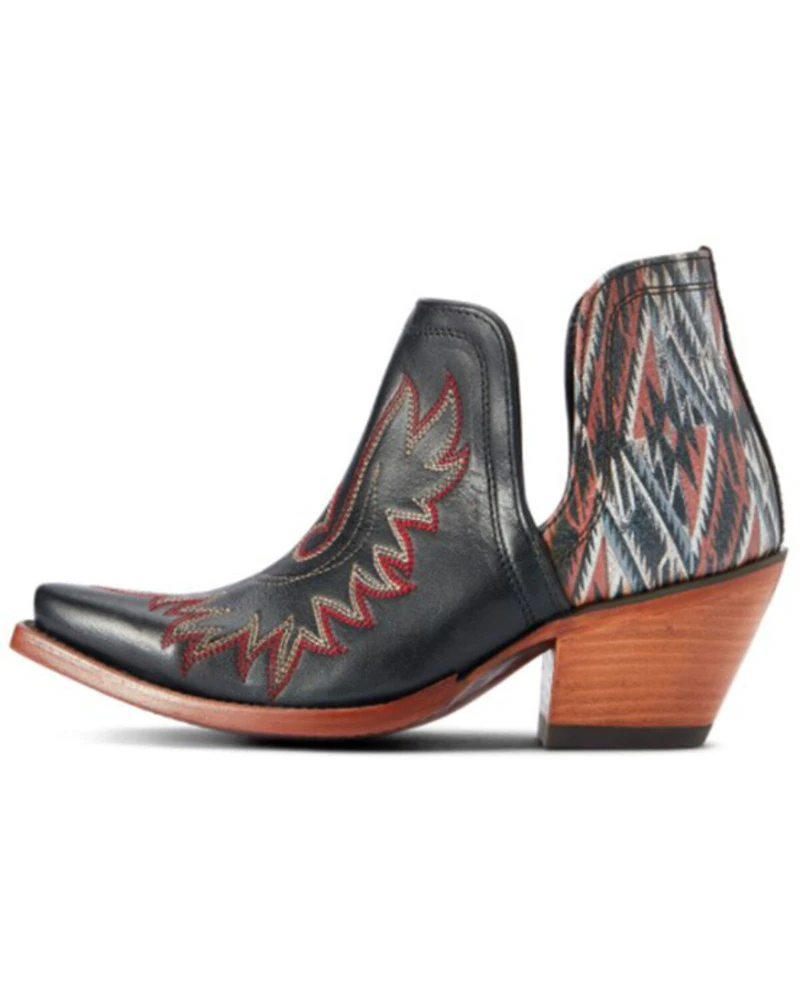 Ariat Women's Dixon Chimayo Cash Roja New Mexico Print Western Booties - Snip Toe
