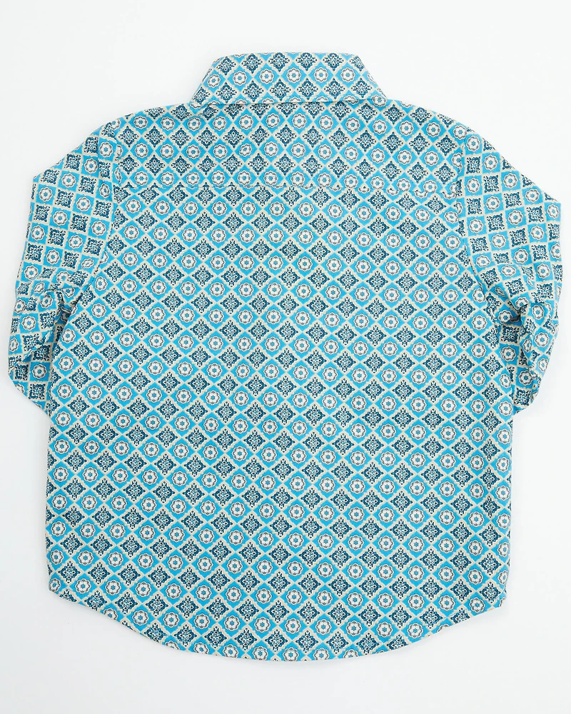 Cinch Infant Boys' Printed Long Sleeve Button-Down Western Shirt