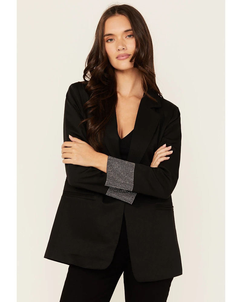 Revel Women's Rhinestone Cuff Blazer