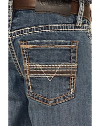 Rock & Roll Denim Boys' Medium Wash Bootcut Stretch Jeans