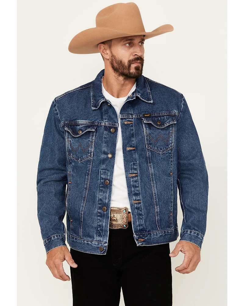 Wrangler Men's Unlined Medium Wash Denim Jacket