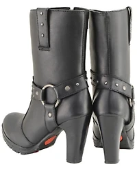 Milwaukee Leather Women's Harness Boots - Round Toe