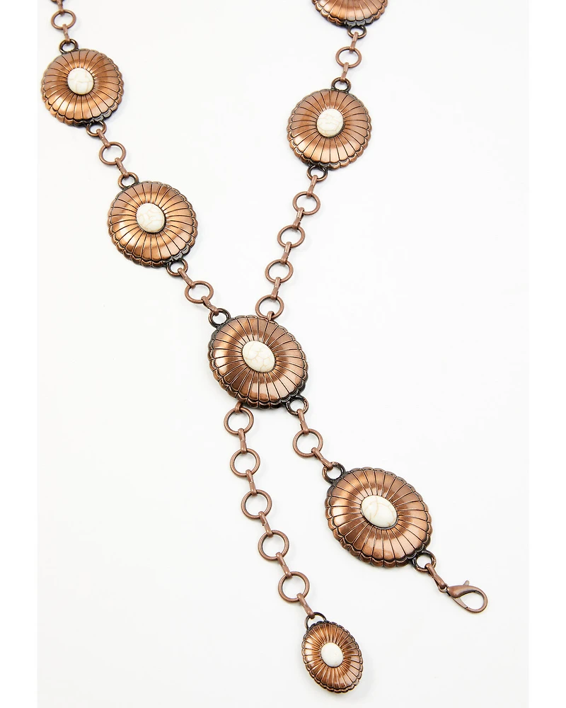 Shyanne Women's Howlite Concho Link Belt