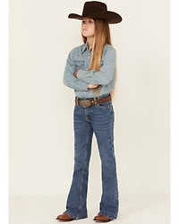 Wrangler Girls' Medium Wash Flare Denim Jeans