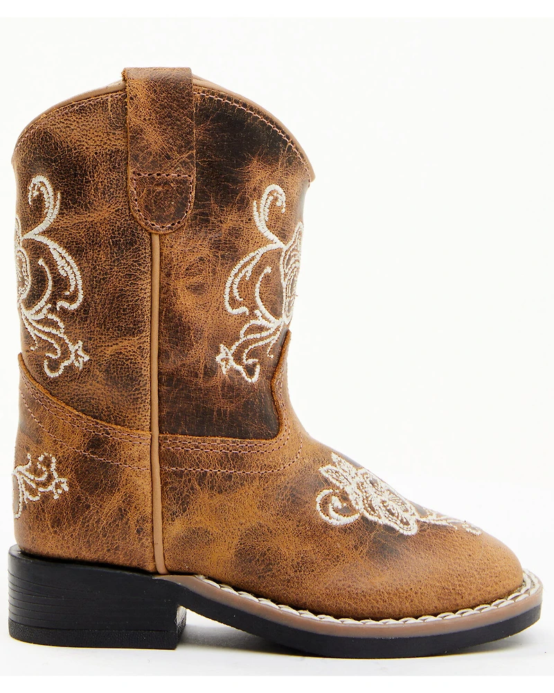 Shyanne Toddler Girls' Little Bitty Lasy Western Boots - Broad Square Toe