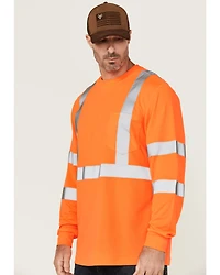 Hawx Men's Hi-Vis Reflective Long Sleeve Work T-Shirt