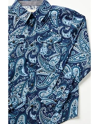 Cody James Toddler Boys' Westward Paisley Print Long Sleeve Snap Western Shirt