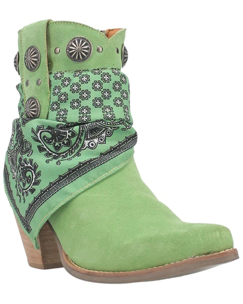 Dingo Women's Suede Bandida Western Booties - Round Toe