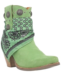 Dingo Women's Suede Bandida Western Booties - Round Toe