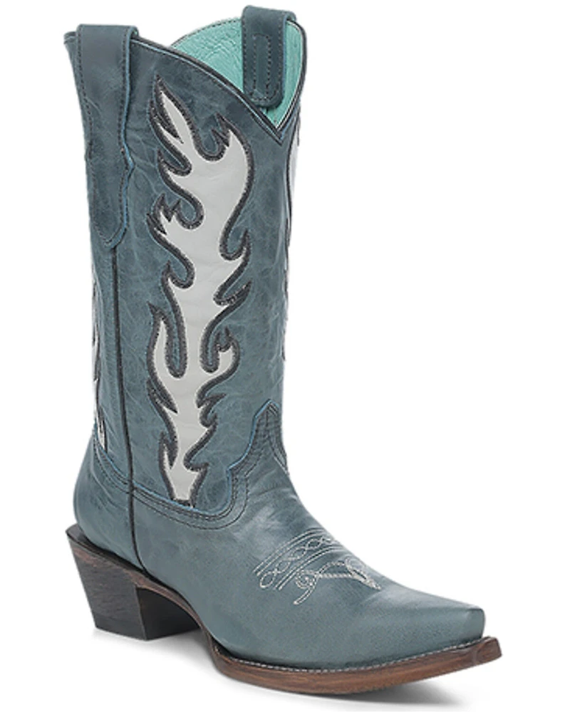 Corral Girls' Blue Jean Western Boots - Snip Toe