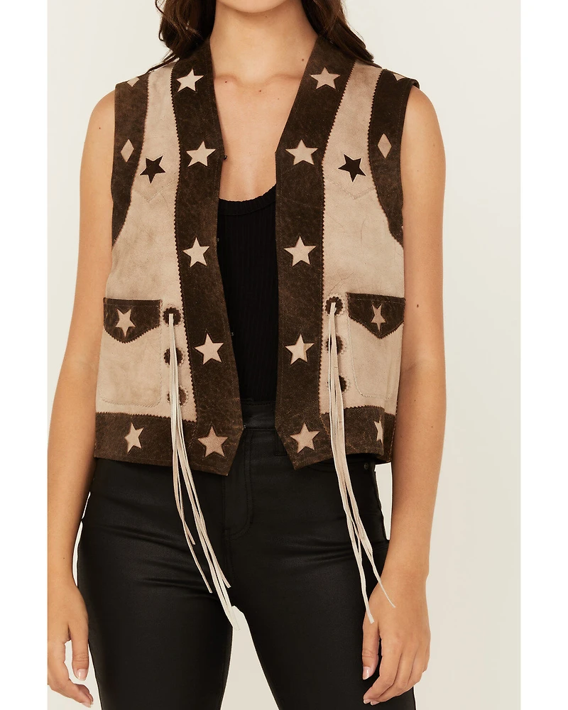Scully Women's Star Leather Vest