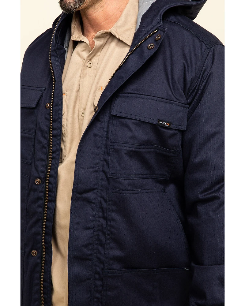 Hawx Men's FR Duck Hooded Work Jacket - Tall