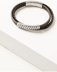 Cody James Men's Adjustable Leather Bracelet