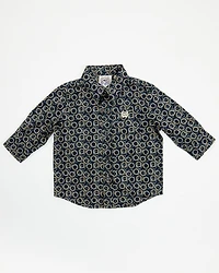 Cinch Infant Boys' Geo Print Long Sleeve Button-Down Western Shirt