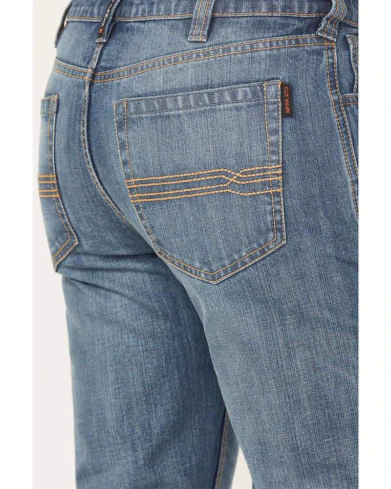 Cody James Men's FR Light Wash Equalizer Straight Denim Work Jeans