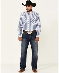 Wrangler 20X Men's Striped Long Sleeve Snap Western Shirt