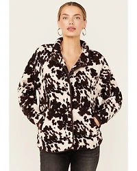 Wrangler Retro Women's Cow Print Sherpa Pullover