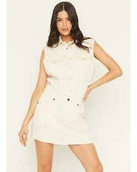 Wrangler Women's Sleeveless Snap Denim Mini Dress