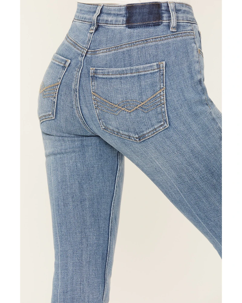 Idyllwind Women's Atwood Light Wash Rebel Mid Rise Stretch Bootcut Jeans