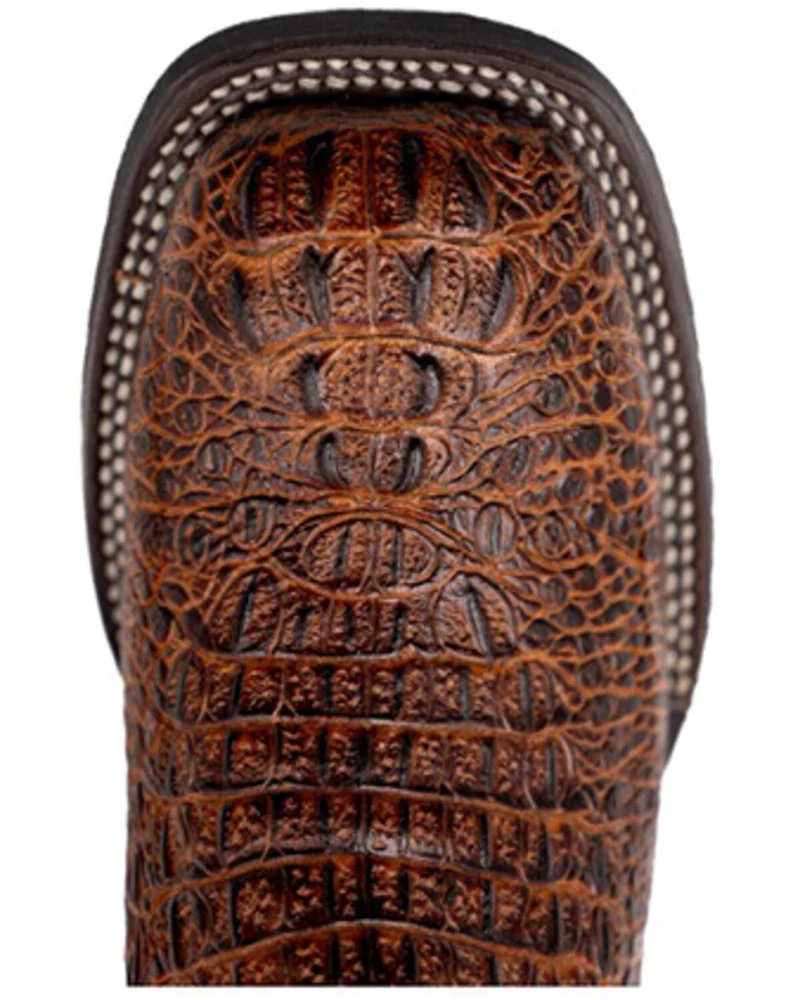 Ferrini Men's Caiman Print Performance Western Boots - Broad Square Toe