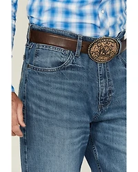 Wrangler Men's 20X Barnaby Medium Wash Relaxed Straight Stretch Denim Jeans