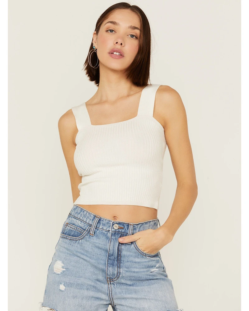 Shyanne Women's Ribbed Knit Sweater Tank Top