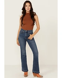 Levi's Women's Explore The Unknown Dark Wash High Rise 726 Straight Stretch Denim Jeans