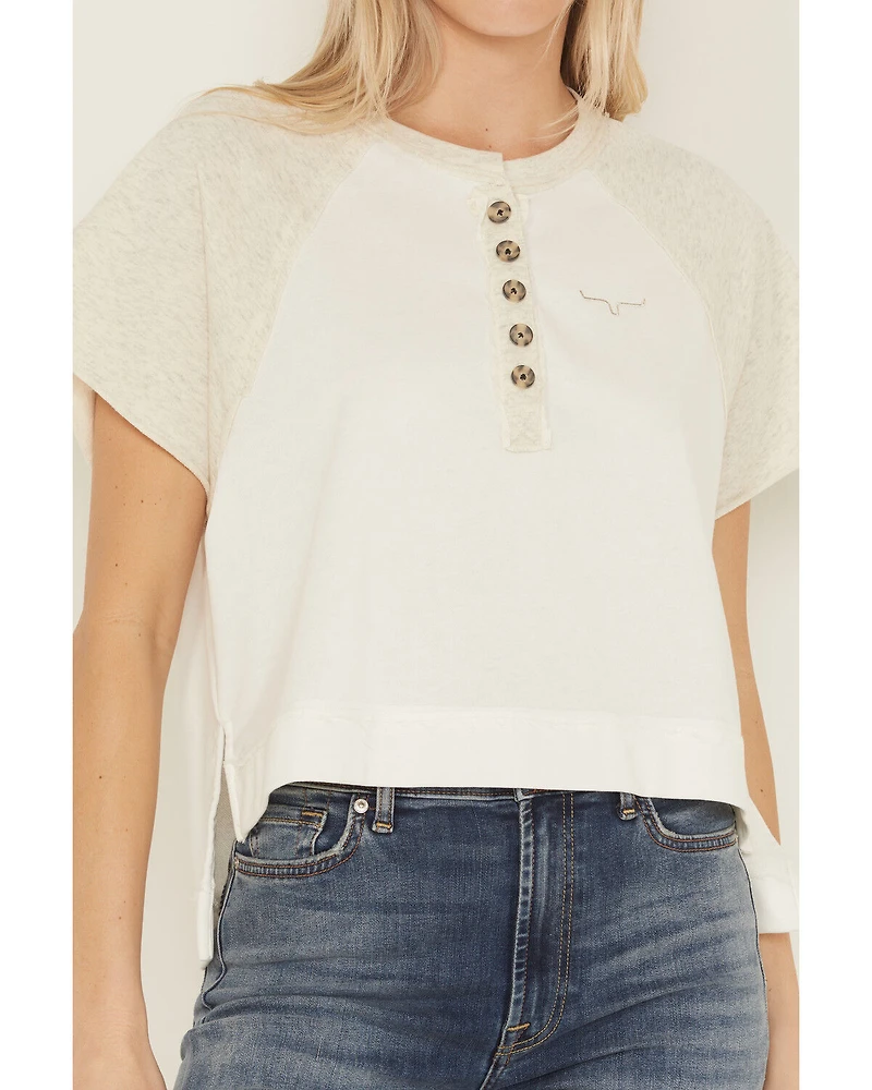 Kimes Ranch Women's Colorblock Short Sleeve Henley Tee