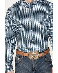 RANK 45® Men's Chute Gate Geo Print Long Sleeve Button-Down Western Shirt