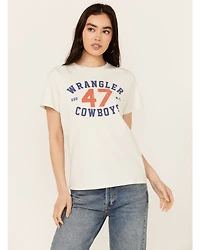 Wrangler Women's Modern Logo Short Sleeve Graphic Tee