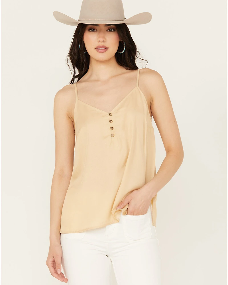 Cleo + Wolf Women's Henley Silk Cami