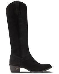 Lane Women's Plain Jane Suede Tall Western Boots - Round Toe