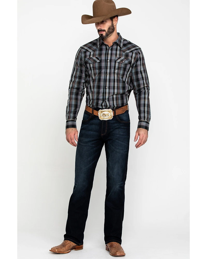 Cody James Men's Chapman Small Plaid Long Sleeve Western Shirt