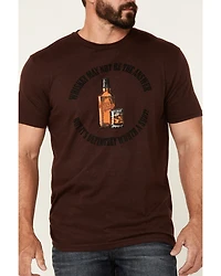 Moonshine Spirit Men's Whiskey No Answer Graphic Short Sleeve T-Shirt