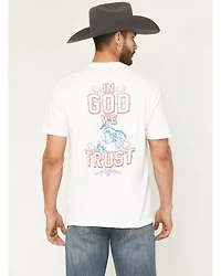 Cowboy Hardware Men's God We Trust Short Sleeve Graphic T-Shirt